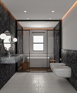 Modern Bathroom 3 interior 3D model