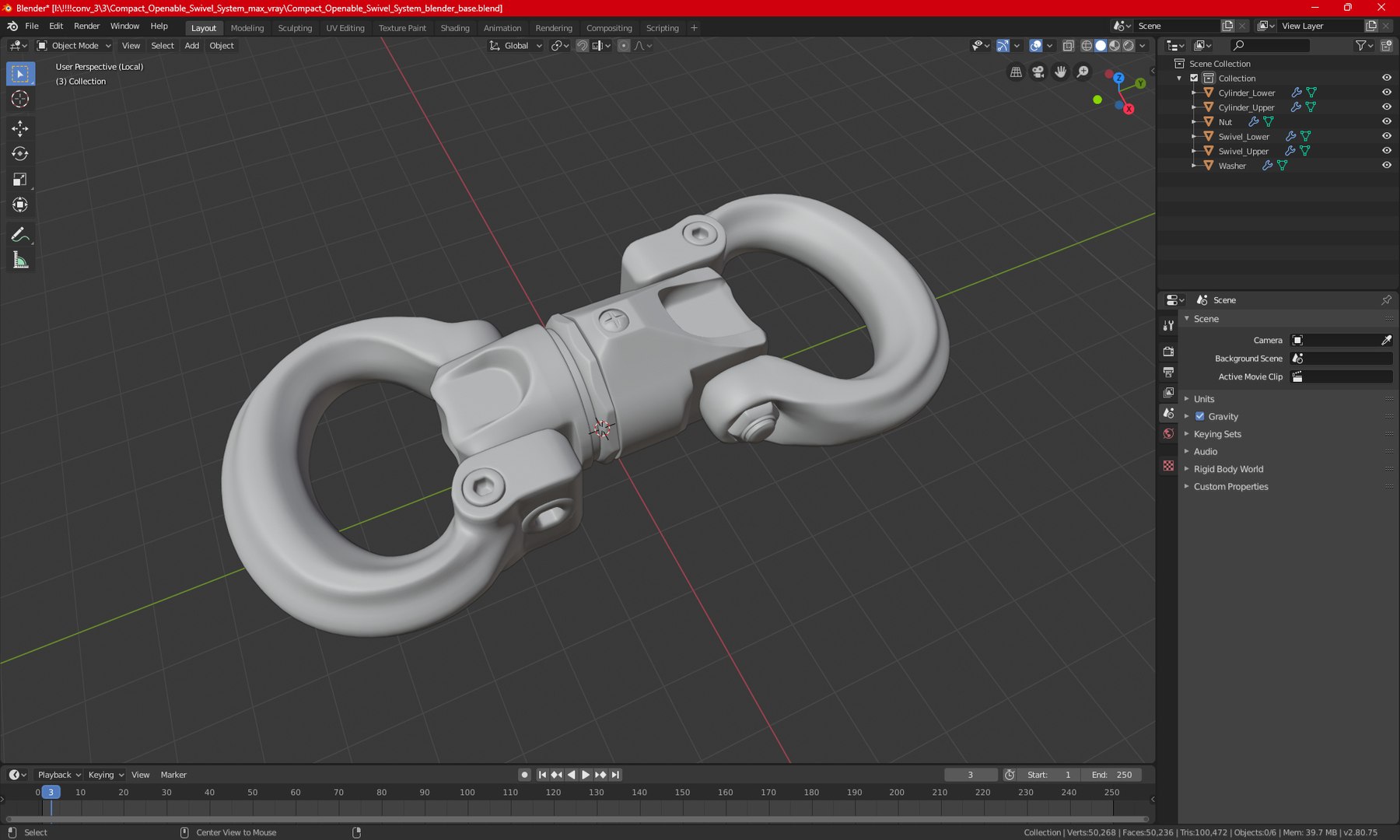 3D Compact Openable Swivel System - TurboSquid 2051156
