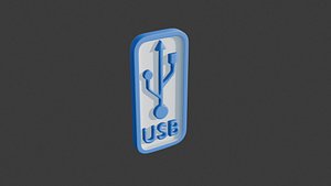 3D usb icon