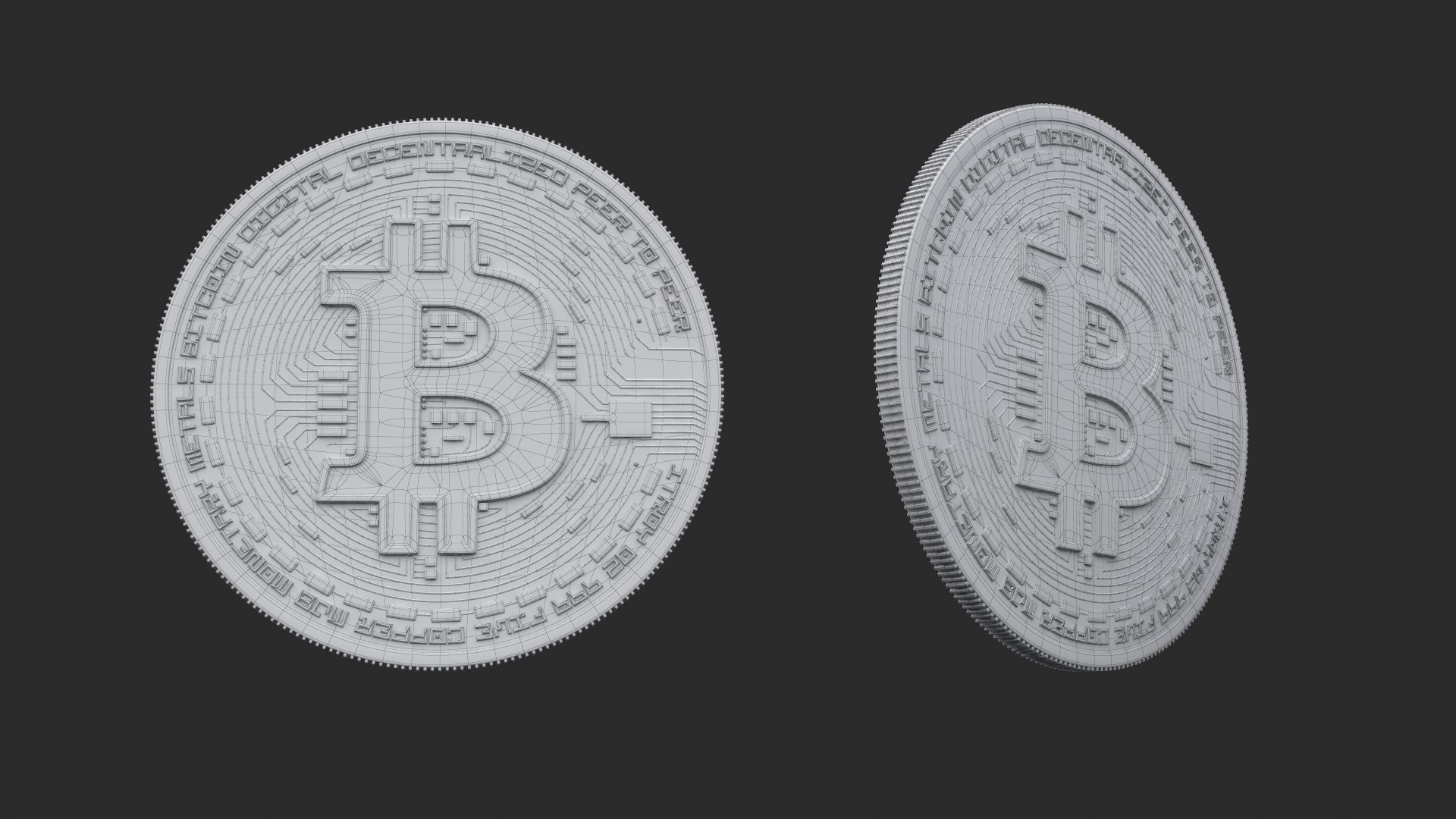 Coin Bitcoin 3D Model - TurboSquid 1705107