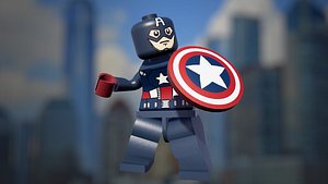 3D lego captain america model