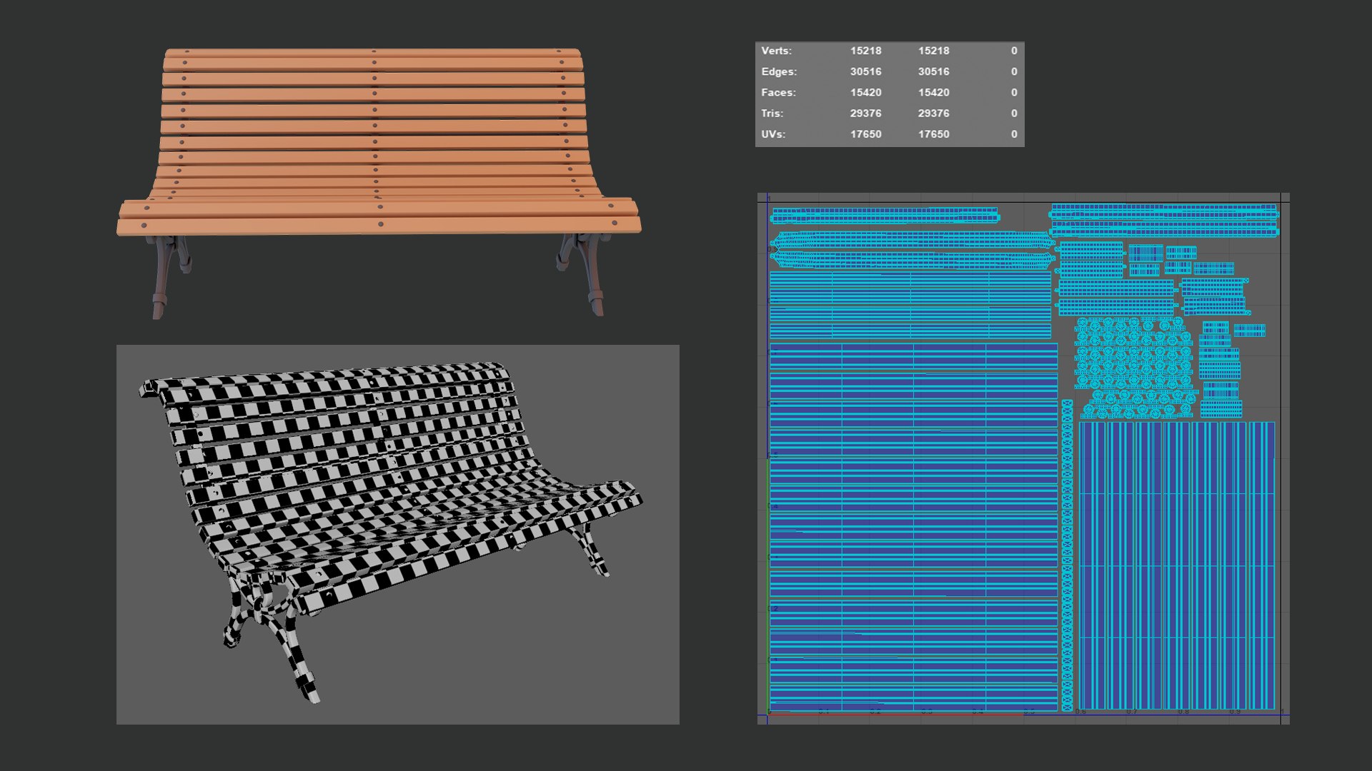 BENCH Model - TurboSquid 2288565
