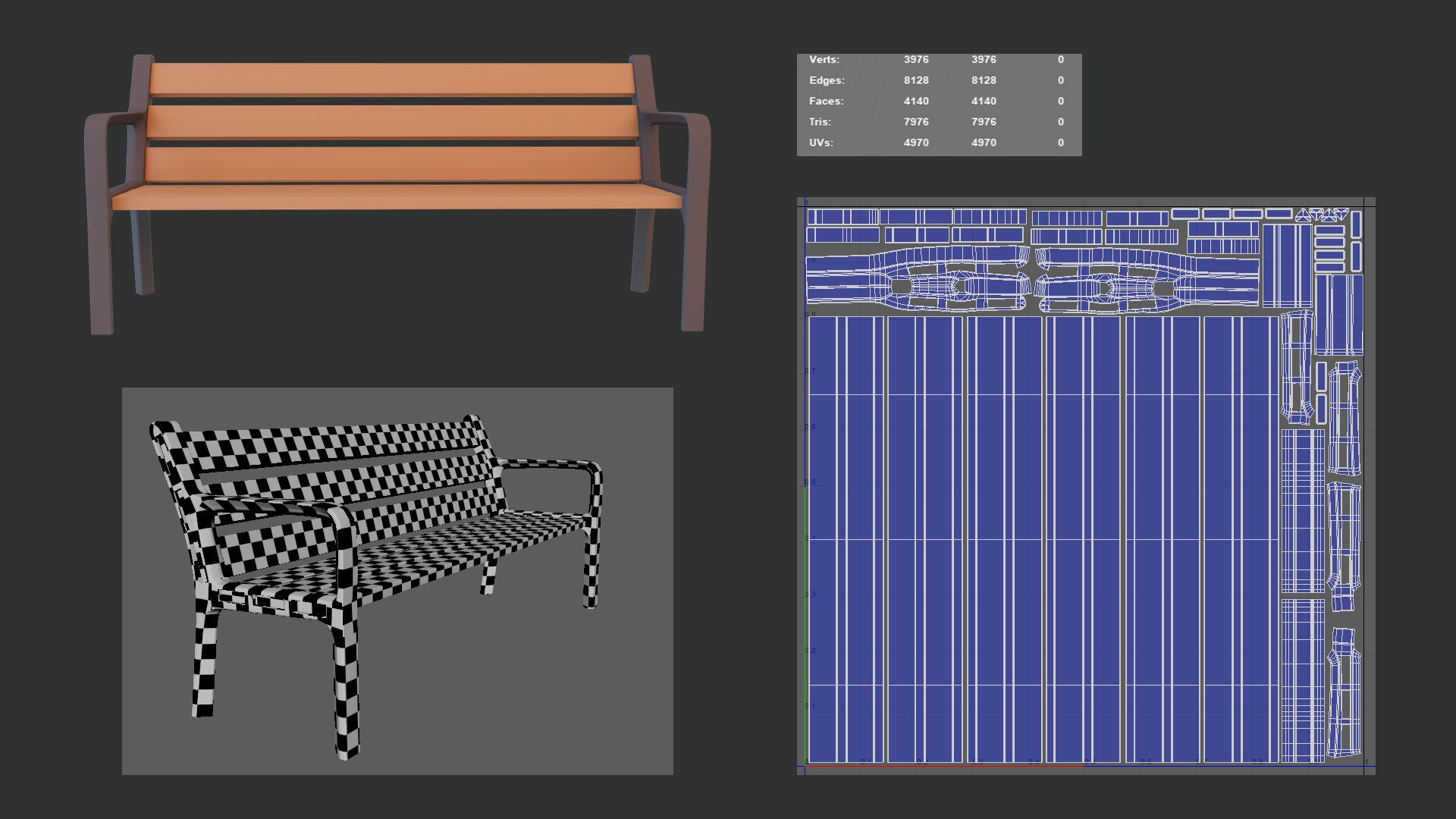 BENCH Model - TurboSquid 2288565