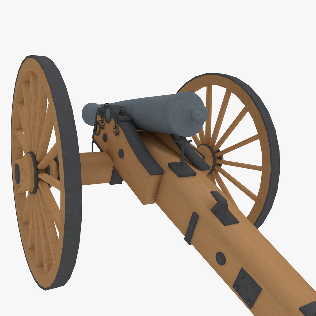 Confederate 6 Rockbridge Artillery 3d Model, image size:1080x1080