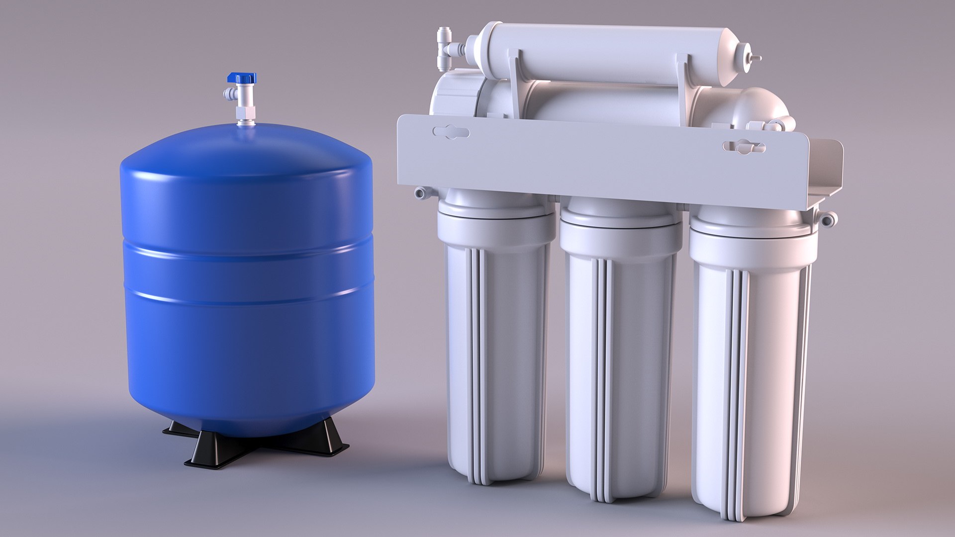 3D model Reverse Osmosis Drinking Water Filtration System TurboSquid