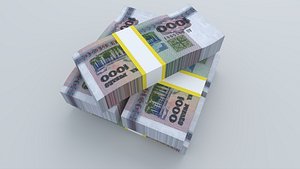 Belarus 1992 1000 Bill Obverse Banknote 3D Model