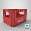 3D plastic coke crate 24x model