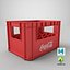 3D plastic coke crate 24x model