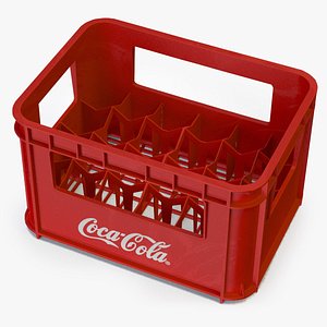 3D plastic coke crate 24x model