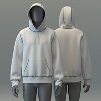 Hoodie with Topstitch Detail