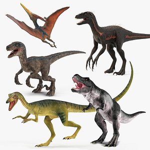 Rigged Carnivorous Dinosaurs Collection 3 3D