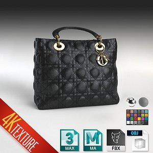 lady dior handbag 3D model