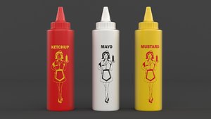Ketchup Bottle 3D model