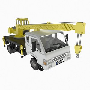 3d t mini truck crane model
