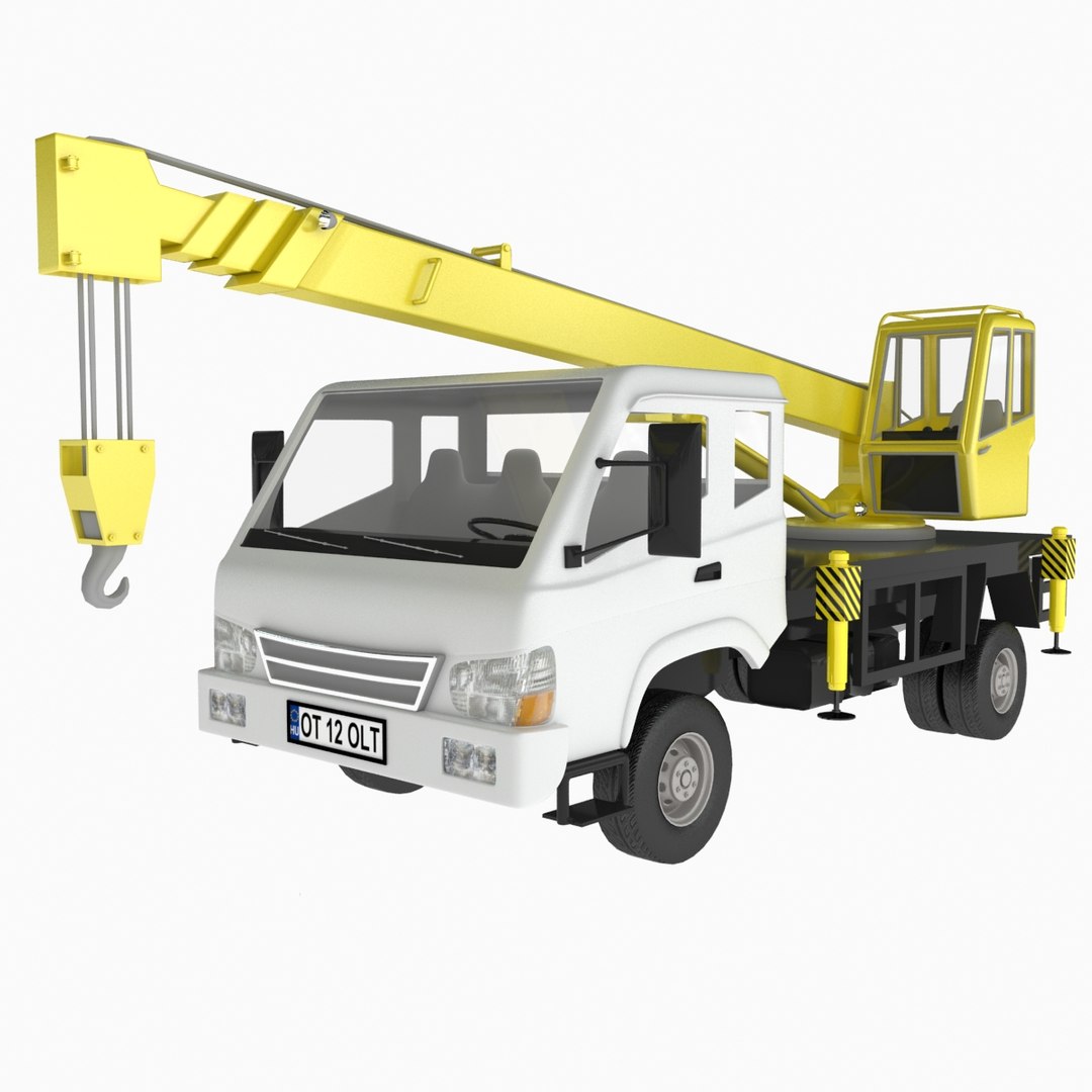3d T Mini Truck Crane Model