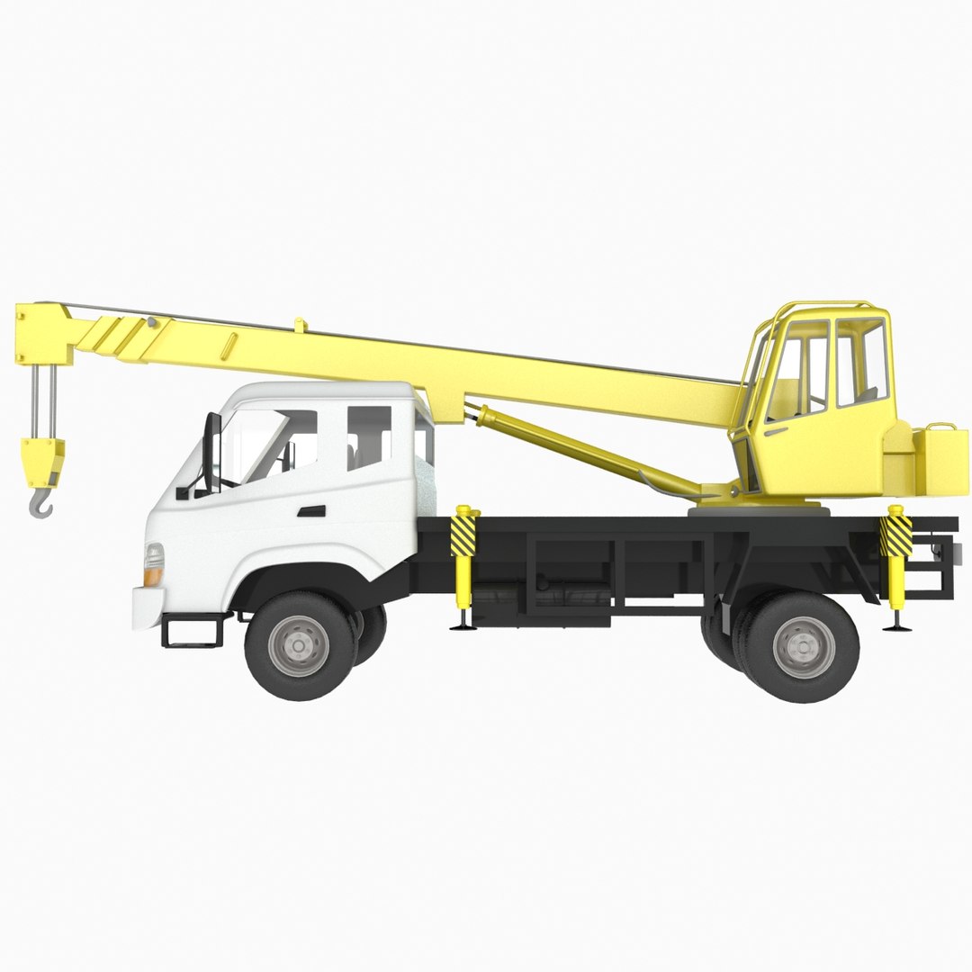 3d T Mini Truck Crane Model