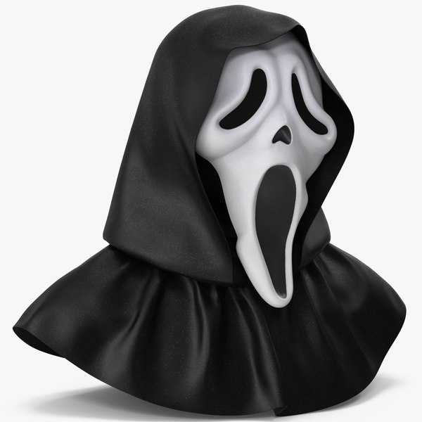 Ghostface Mask Scream with Hood 3D