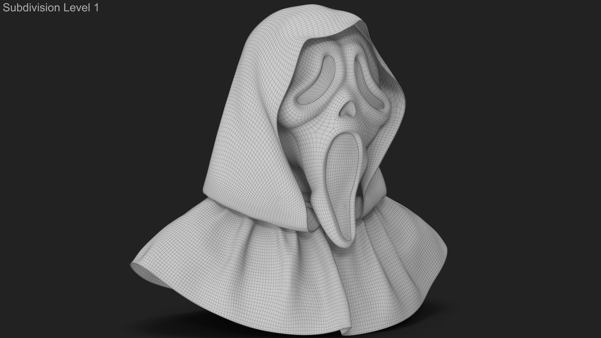 Ghostface Mask Scream with Hood 3D https://p.turbosquid.com/ts-thumb/lt/aJTdhj/bA/wireframe_01/jpg/1719829280/1920x1080/fit_q87/7070b12a81a162300a7e01faf50acbb4e3cfb573/wireframe_01.jpg