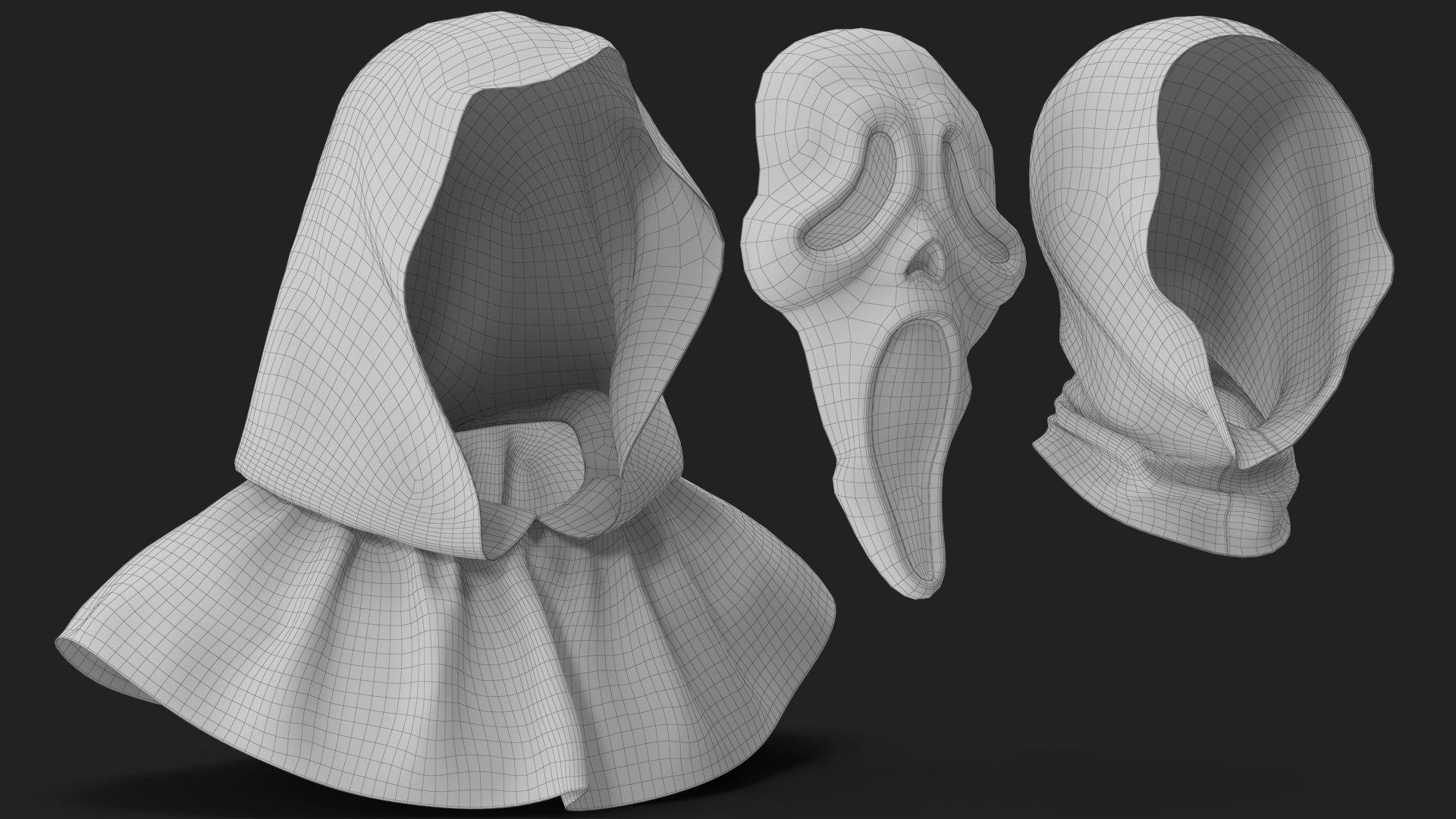 Ghostface Mask Scream with Hood 3D https://p.turbosquid.com/ts-thumb/lt/aJTdhj/h3/wireframe_03/jpg/1719829298/1920x1080/fit_q87/e77b90836e7bd3406bca0ac9b0d612f9780a720b/wireframe_03.jpg