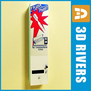 3d model tooth brush vending machine
