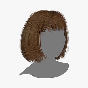 3D Female Hair - 014 model