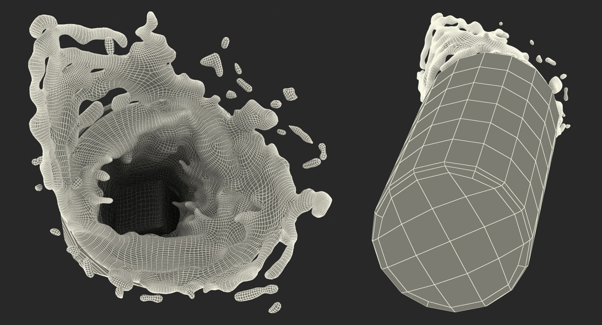 Ice cube water splash 3D - TurboSquid 1408074