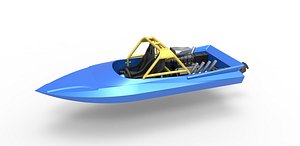 3D model Diecast Jet sprint boat Scale 1 to 25