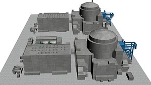 Nuclear power plant china 3D