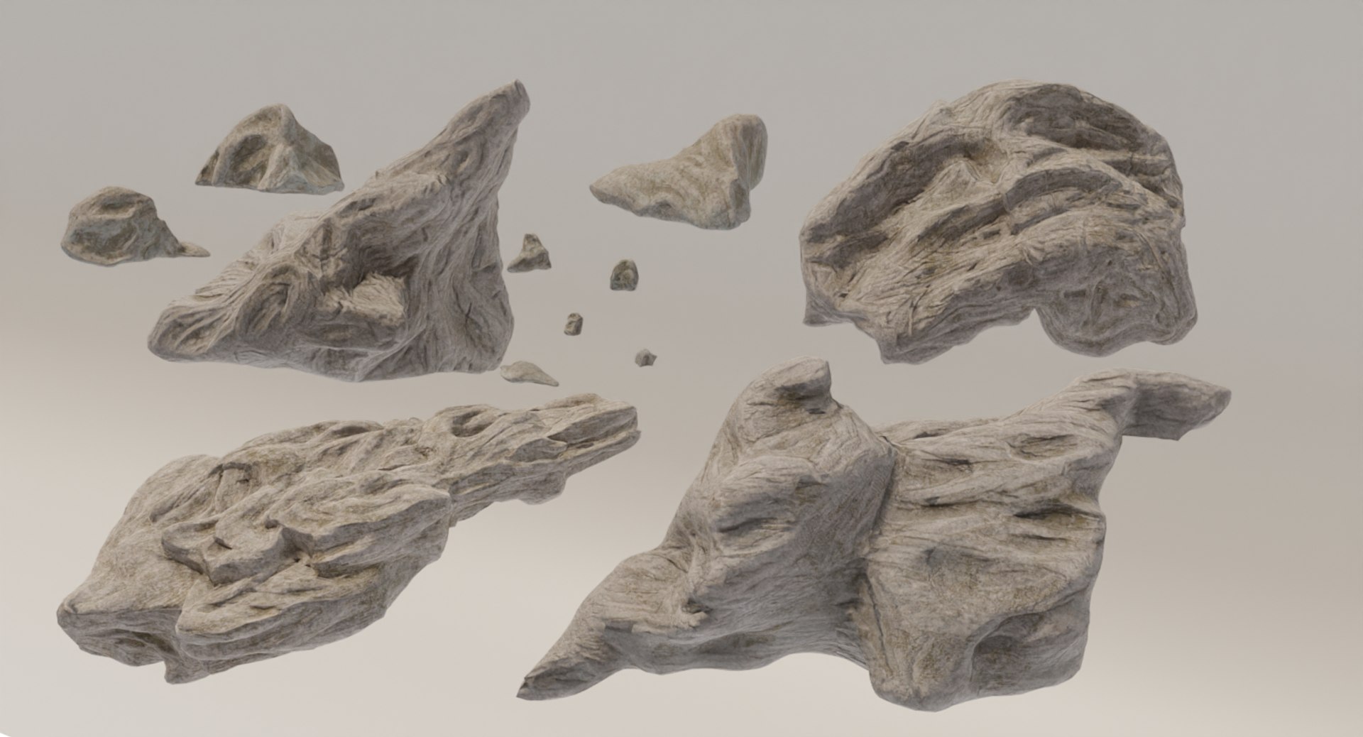 3D Rock Pack - TurboSquid 1606693