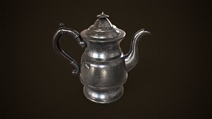 Vintage metal teapot 3D model