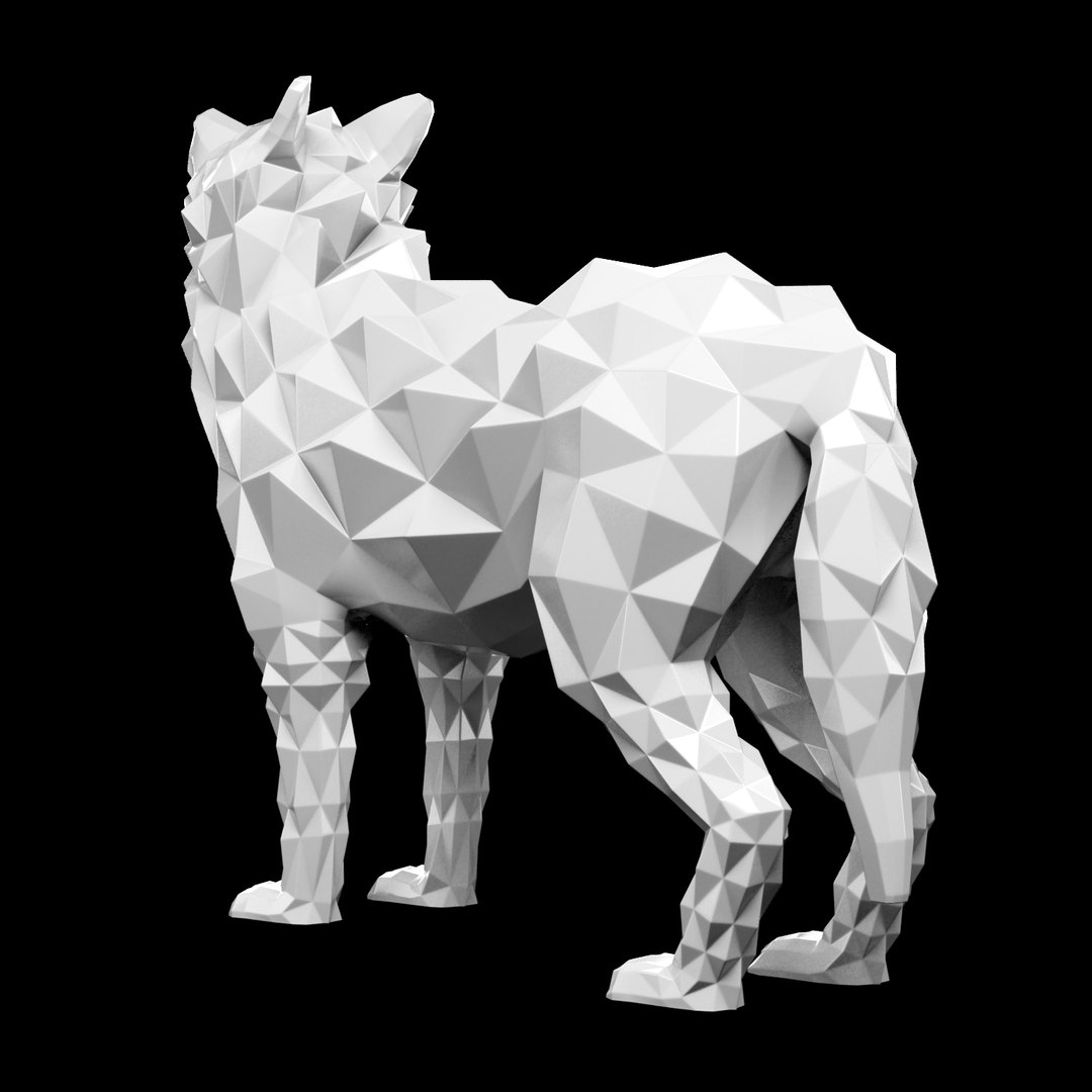 3D Model Wolf Statue - TurboSquid 1384666