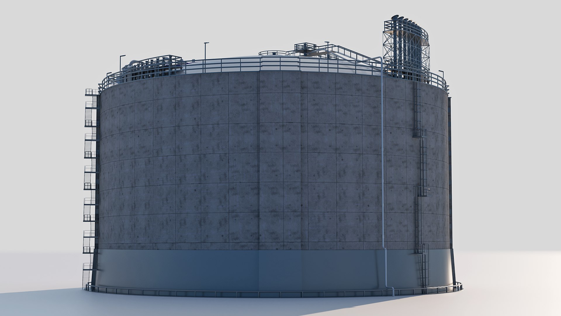 3D Large Cylindrical Storage Model - TurboSquid 2417803