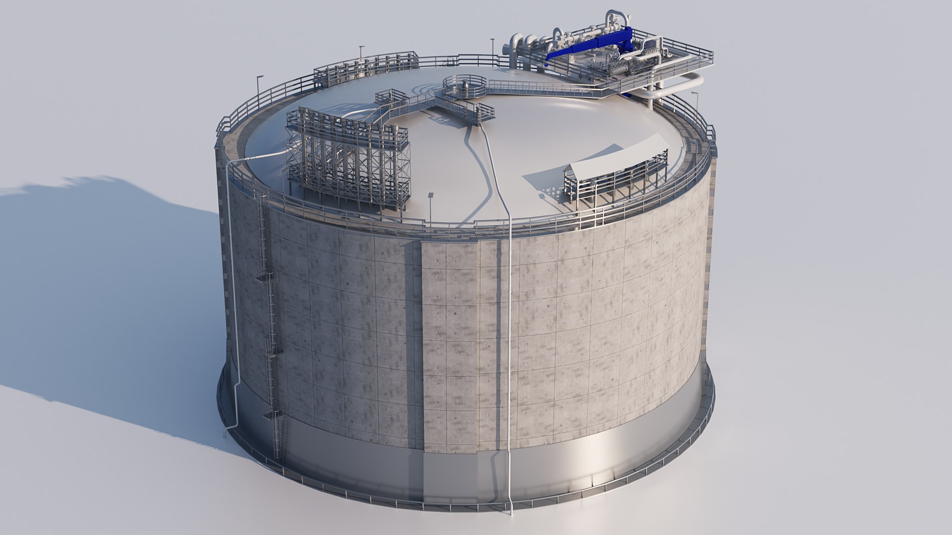 3D Large Cylindrical Storage Model - TurboSquid 2417803
