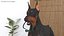 Walking Collar Doberman Pinscher 3D model