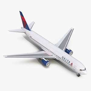 3d model of boeing 767-300 delta air lines