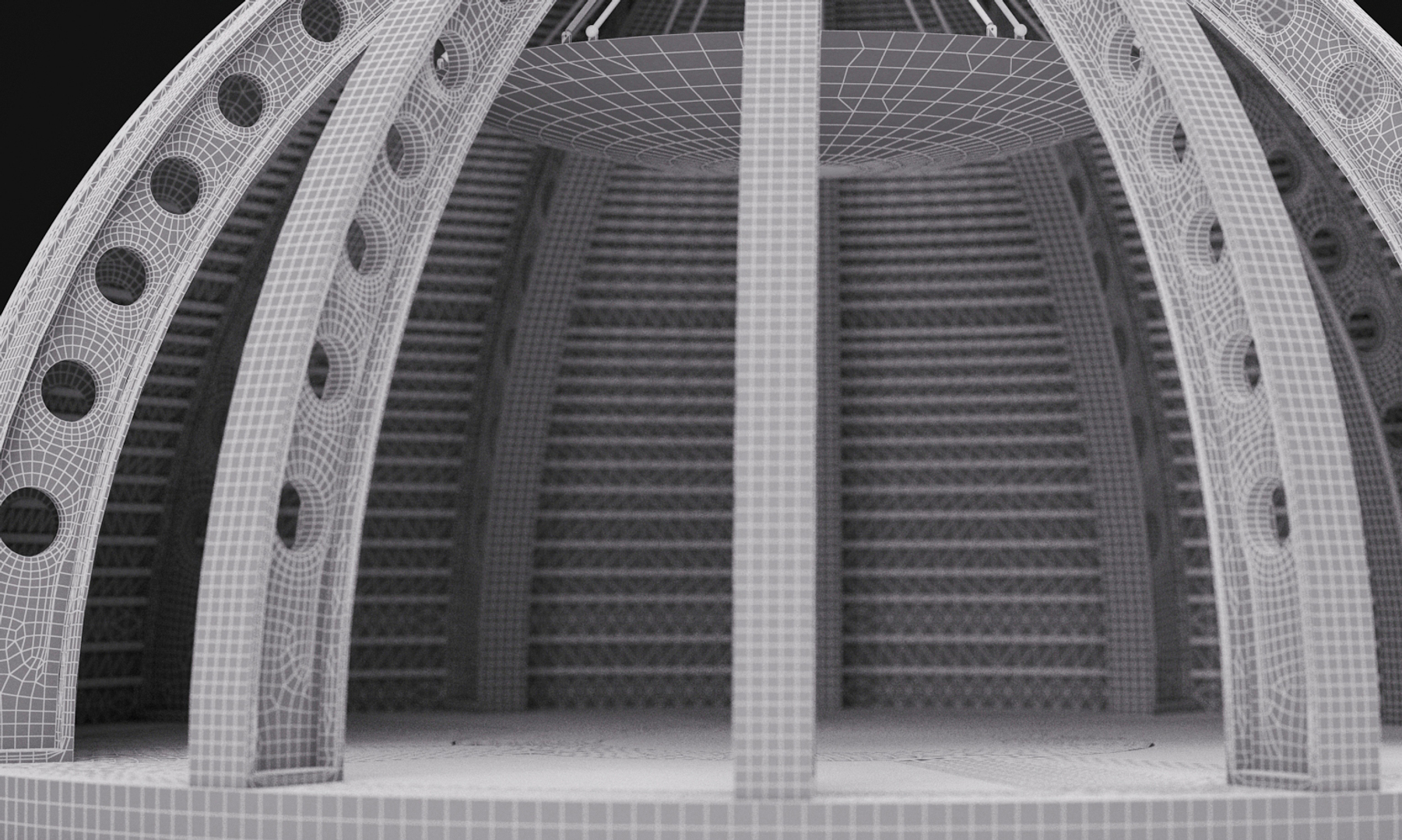 3d model dome architecture 2016 raw