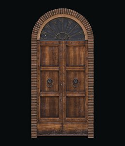 3D old door model