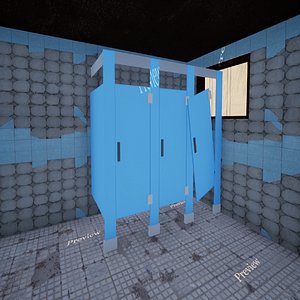 3D model 3D Toilets Doors