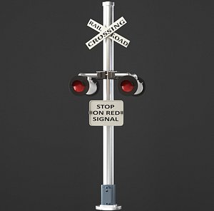 Railroad Crossing Signal 3D