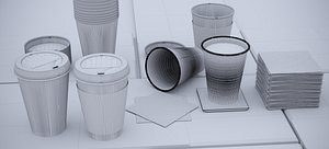 CAFE LATTE BEVERAGE HOLIDAY CUP 2024 FBX 3D