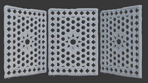 3D Ornate Grate Panels Scan