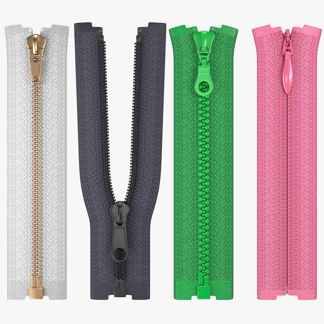 Zippers metal nylon 3D model - TurboSquid 1243415
