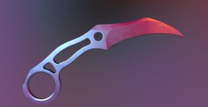 3D karambit knife