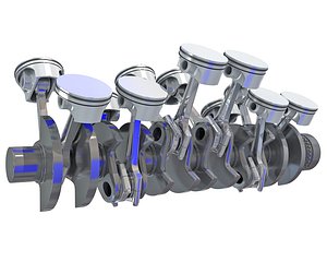 Animated V12 Engine Cylinders