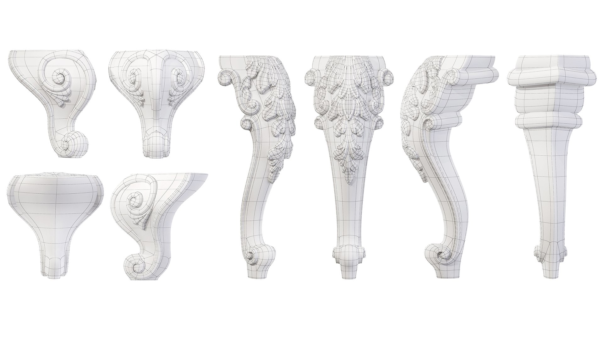 Collection of 30 classic furniture legs Part 2 3D TurboSquid 2054499