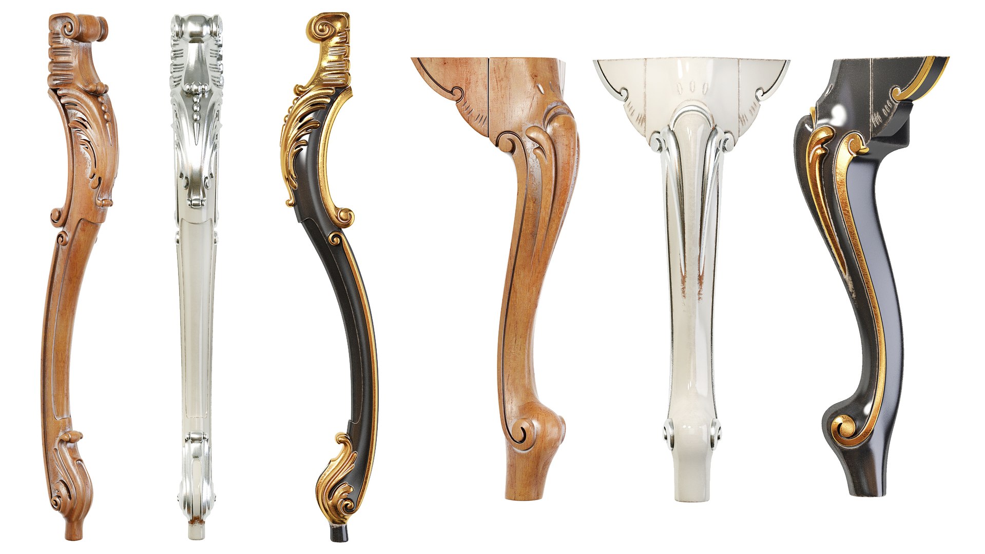 Collection of 30 classic furniture legs Part 2 3D TurboSquid 2054499