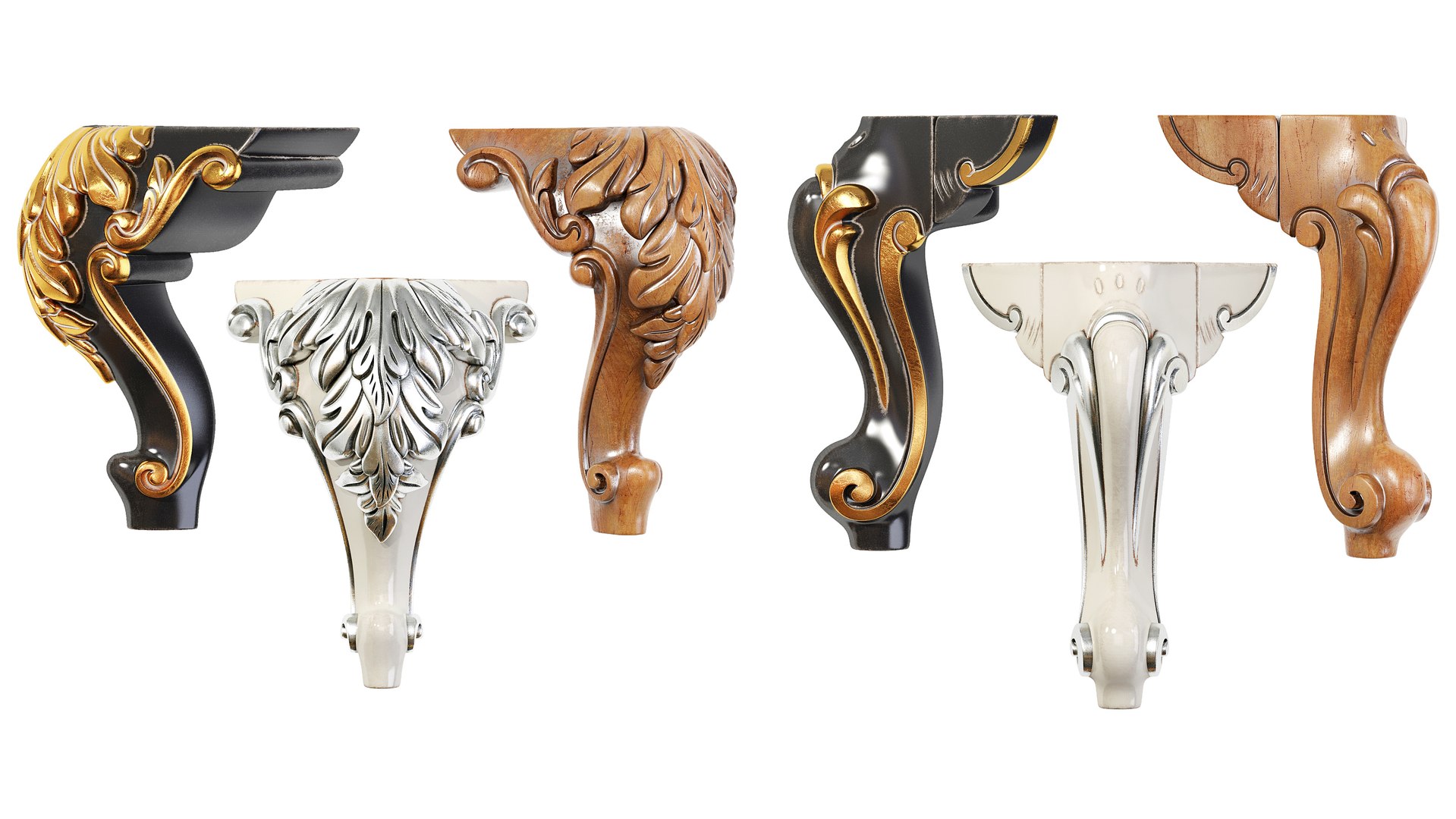 Collection of 30 classic furniture legs Part 2 3D TurboSquid 2054499