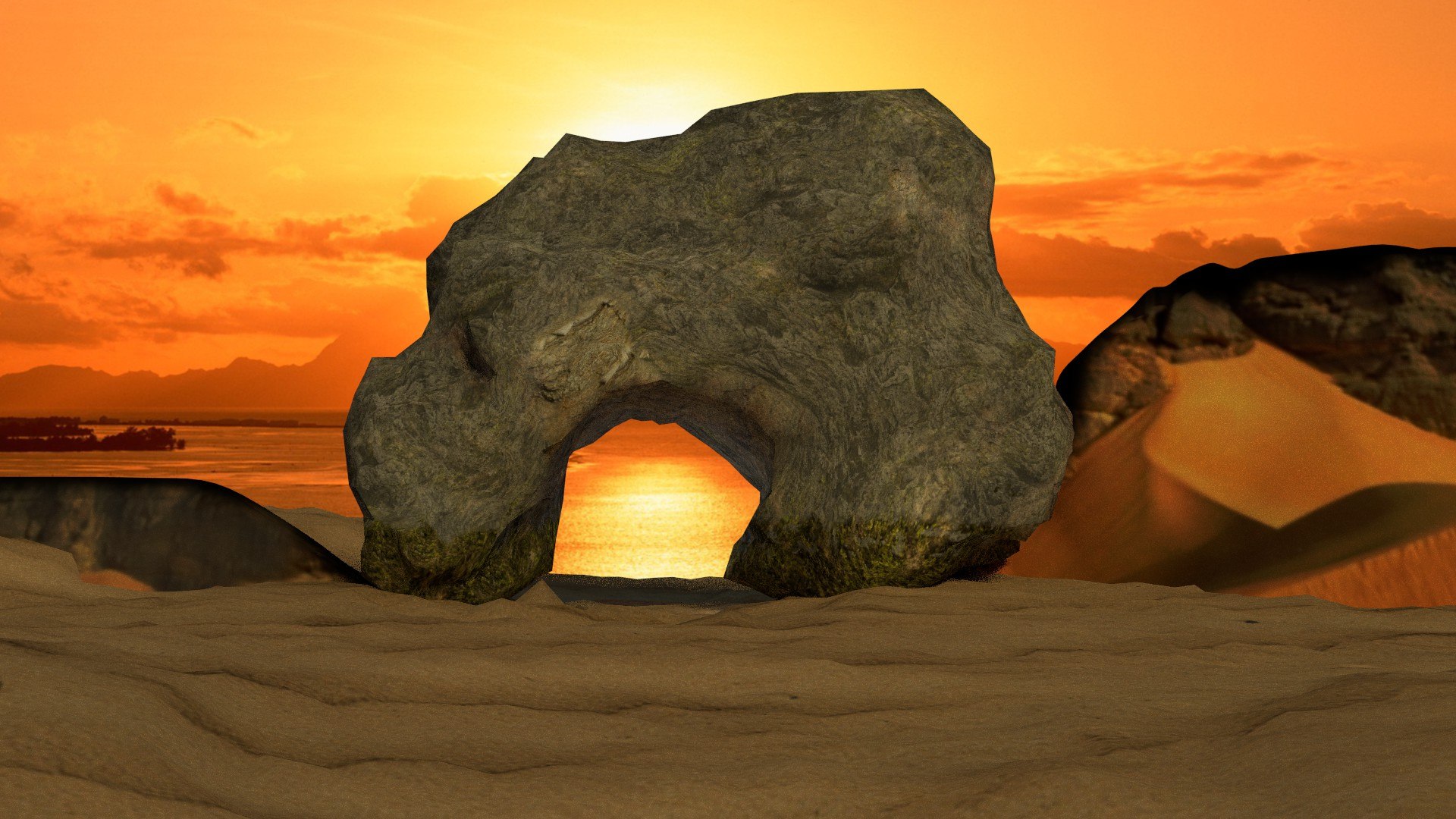 Realistic Stone Arch Landscape 3D - TurboSquid 1399725