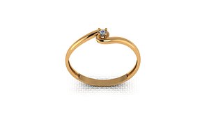 3D Women s ring diamond 3D print model