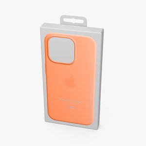 3D Apple iPhone 15 Silicone Case Peach Packaging